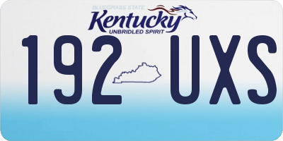 KY license plate 192UXS