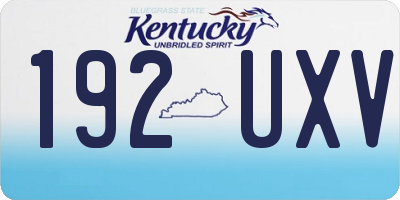 KY license plate 192UXV