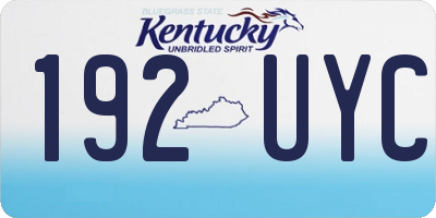 KY license plate 192UYC