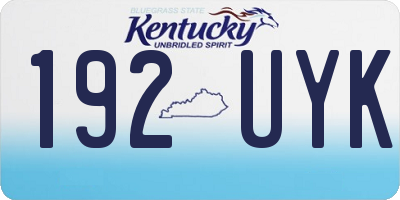 KY license plate 192UYK
