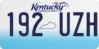 KY license plate 192UZH