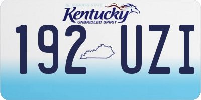 KY license plate 192UZI