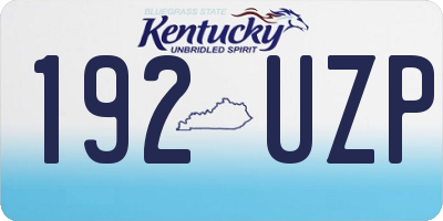 KY license plate 192UZP