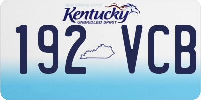 KY license plate 192VCB