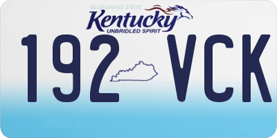 KY license plate 192VCK
