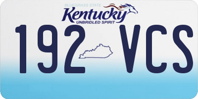 KY license plate 192VCS