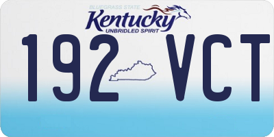 KY license plate 192VCT