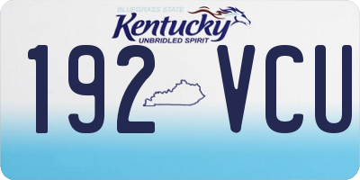 KY license plate 192VCU