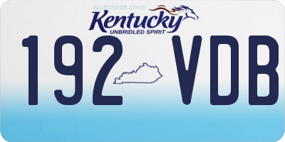 KY license plate 192VDB
