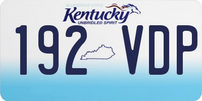KY license plate 192VDP