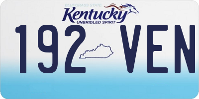 KY license plate 192VEN