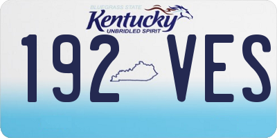 KY license plate 192VES