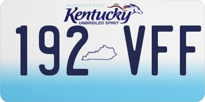 KY license plate 192VFF