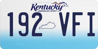 KY license plate 192VFI