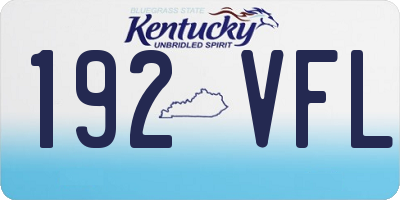 KY license plate 192VFL