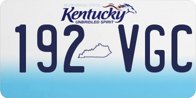 KY license plate 192VGC