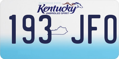 KY license plate 193JFO