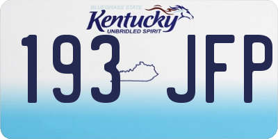 KY license plate 193JFP