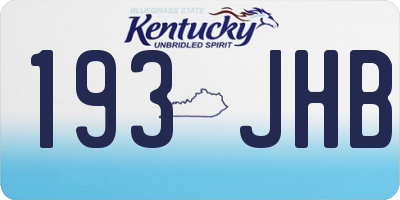 KY license plate 193JHB