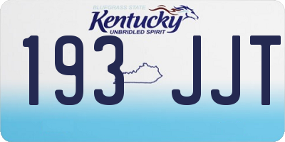 KY license plate 193JJT