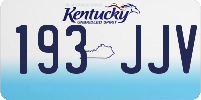 KY license plate 193JJV