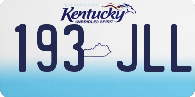 KY license plate 193JLL
