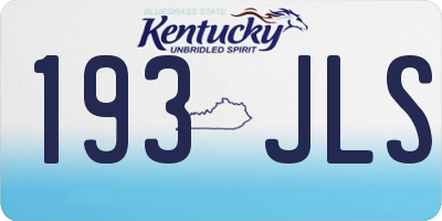 KY license plate 193JLS