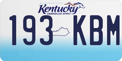 KY license plate 193KBM