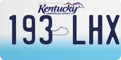 KY license plate 193LHX