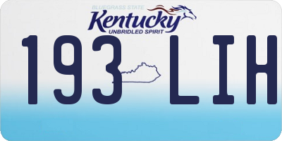 KY license plate 193LIH