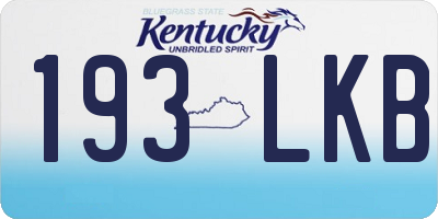 KY license plate 193LKB
