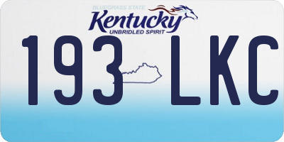 KY license plate 193LKC