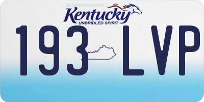 KY license plate 193LVP