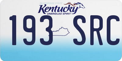 KY license plate 193SRC