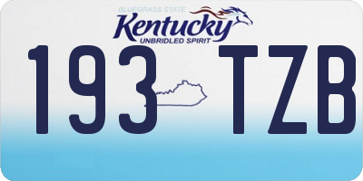 KY license plate 193TZB