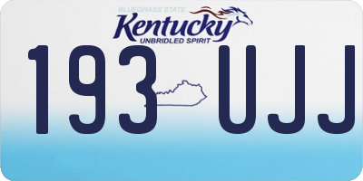 KY license plate 193UJJ