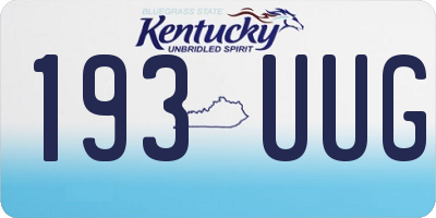 KY license plate 193UUG