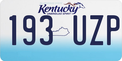 KY license plate 193UZP