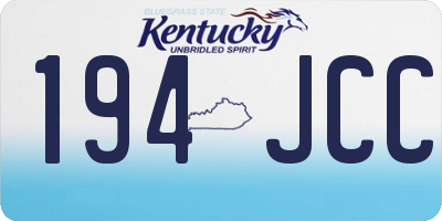 KY license plate 194JCC