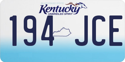 KY license plate 194JCE