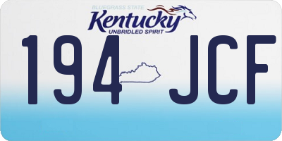 KY license plate 194JCF