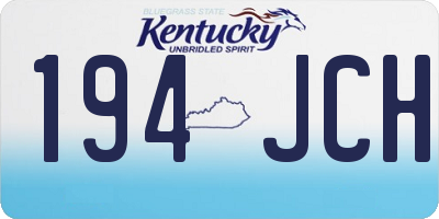 KY license plate 194JCH