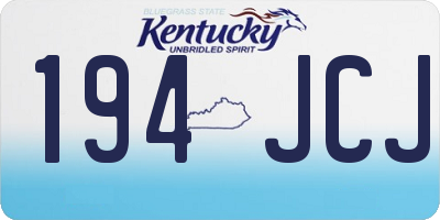 KY license plate 194JCJ