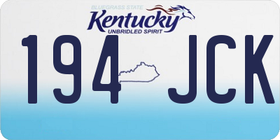 KY license plate 194JCK