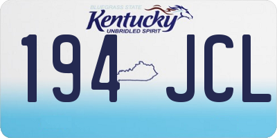 KY license plate 194JCL
