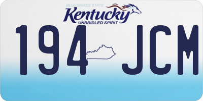 KY license plate 194JCM