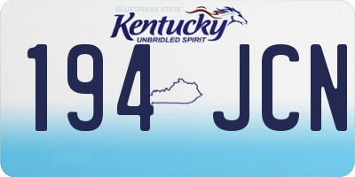 KY license plate 194JCN