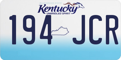 KY license plate 194JCR