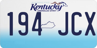 KY license plate 194JCX