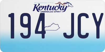 KY license plate 194JCY